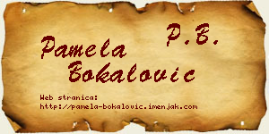 Pamela Bokalović vizit kartica